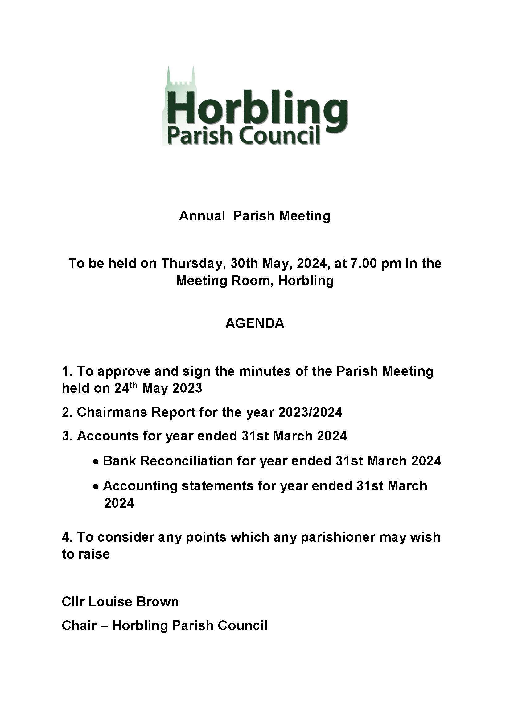 Annual parish meeting 2024